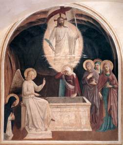 Fra_Angelico_-_Resurrection_of_Christ_and_Women_at_the_Tomb_(Cell_8)_-_WGA00542